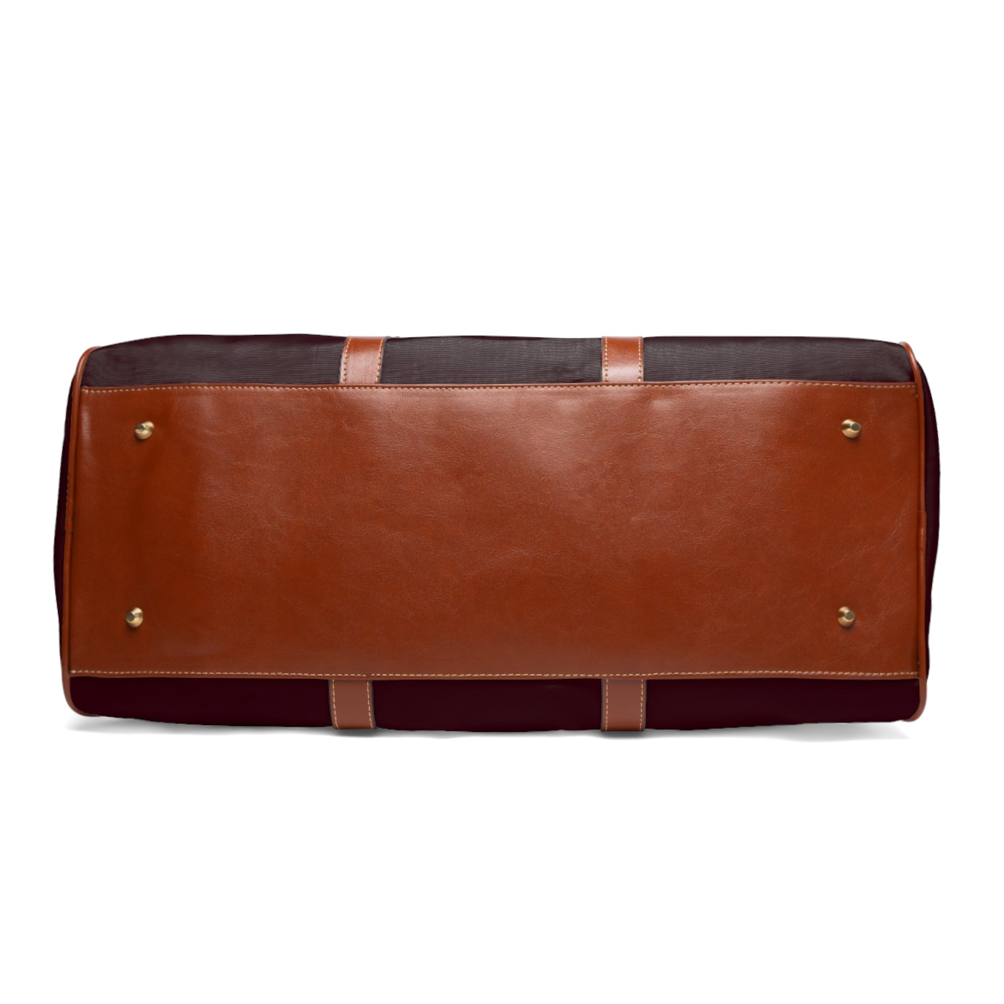 Burgundy Travel Duffel Bag – Waterproof Weekender with Leather Handles (Mwadime Logo)