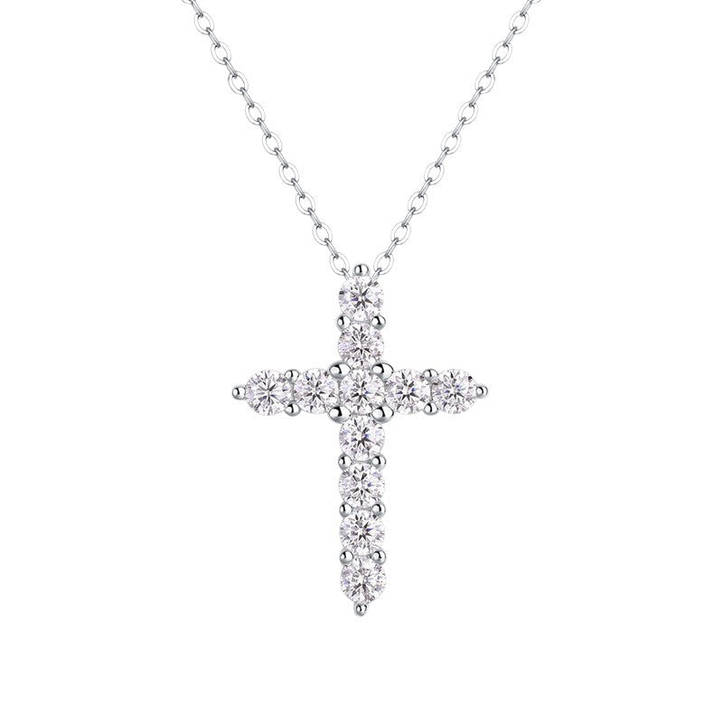 Cross Moissanite Necklace