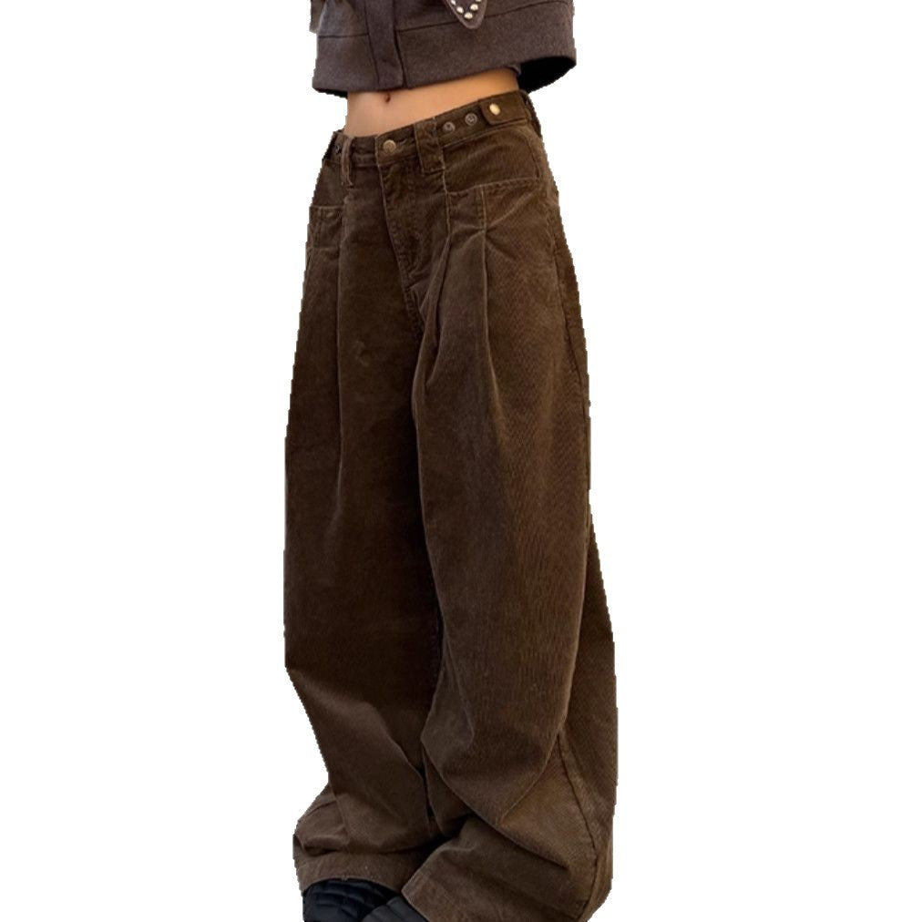 Corduroy wide-leg pants