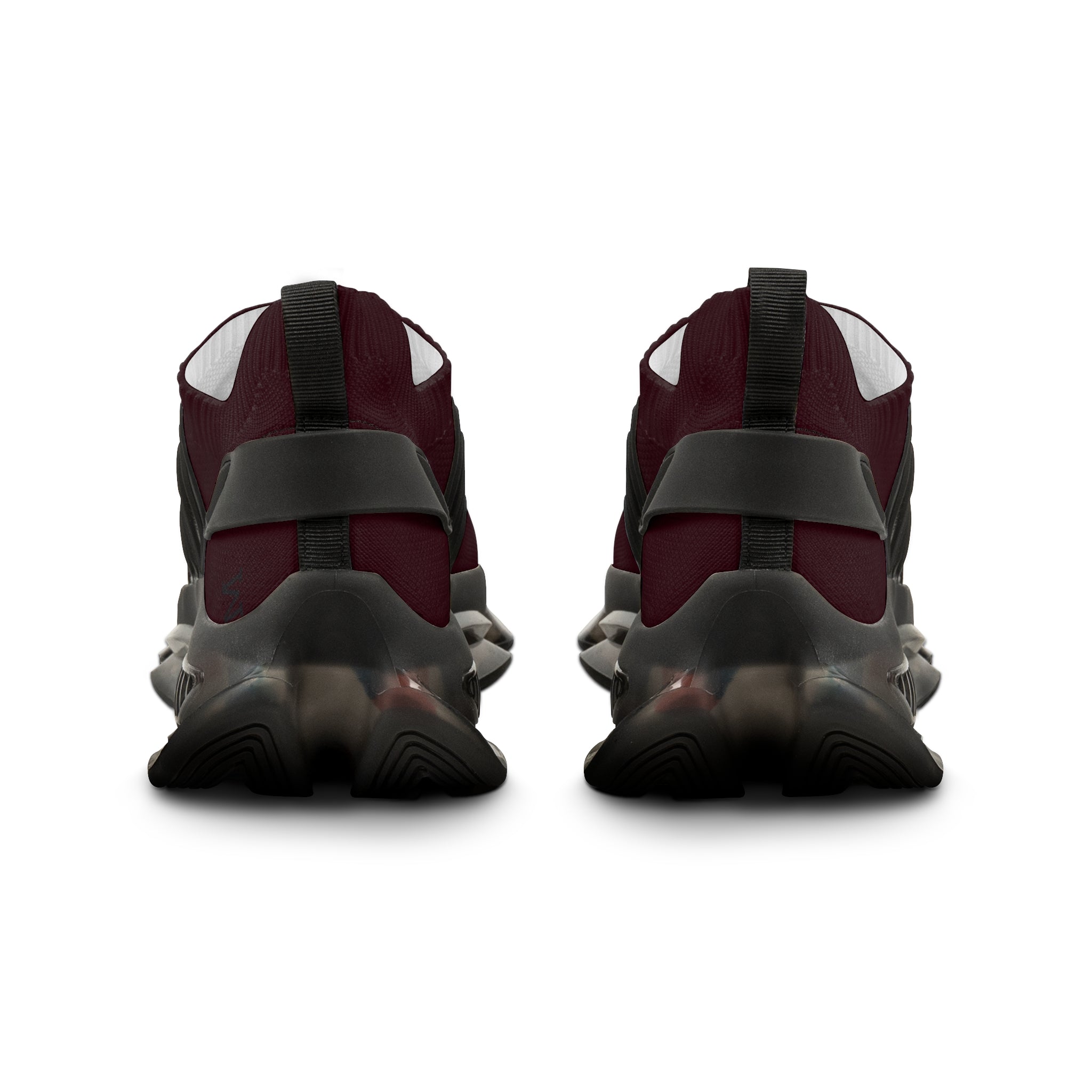 Men's Burgundy Mesh Sneakers — Lightweight Breathable Athletic Shoes