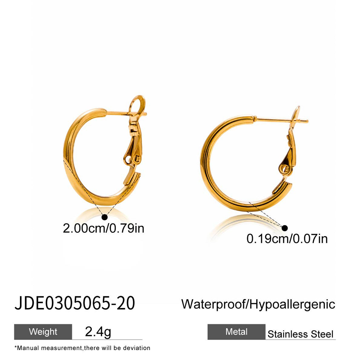 Stainless Steel Hoop Earrings