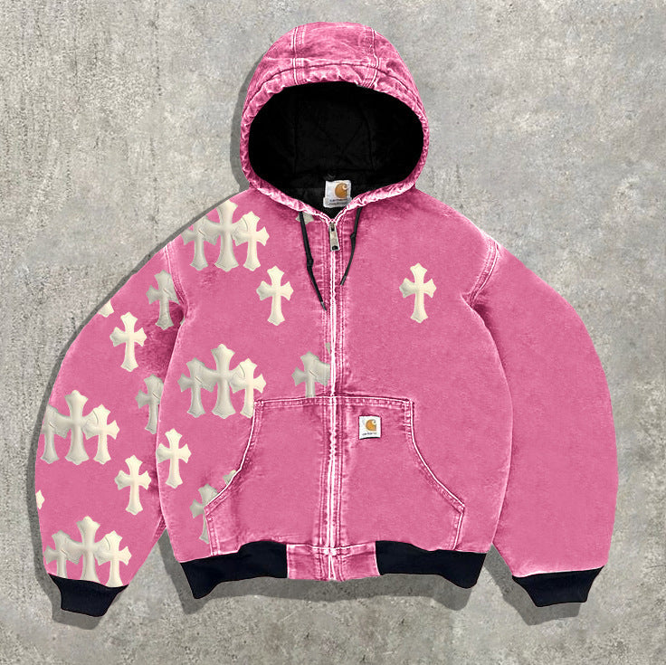 Mens Fleece Lined Hooded Sweatshirt with 3D Print