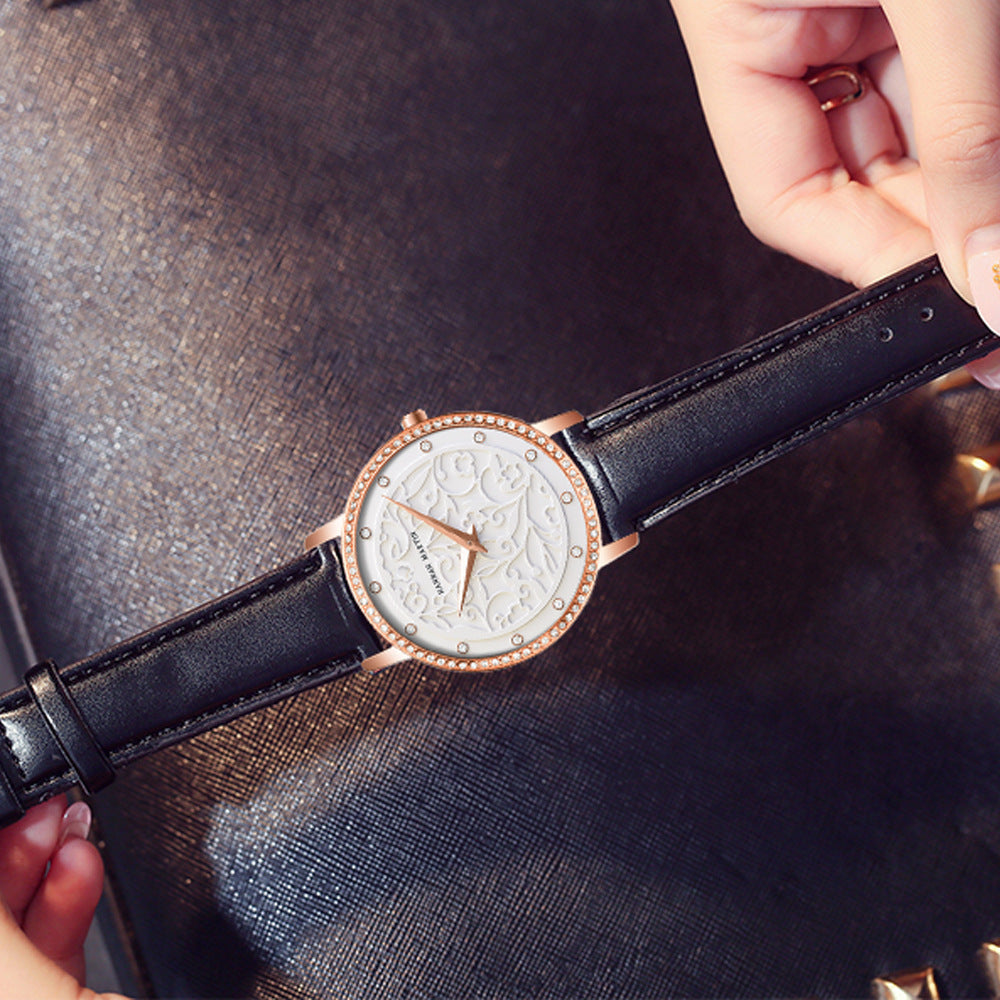 First Layer Cowhide Leather Strap Watch