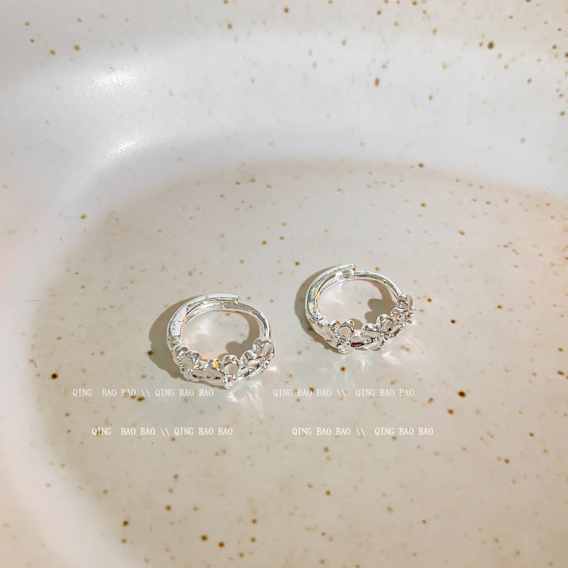 925 Sterling Silver Needle Pearl Earrings