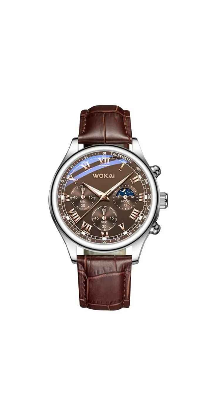 Men's WOKAI Quartz Watch with Leather Strap