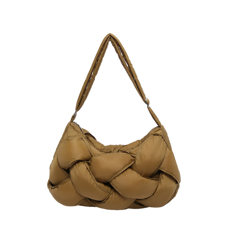 Cotton Woven Shoulder Crossbody Bag