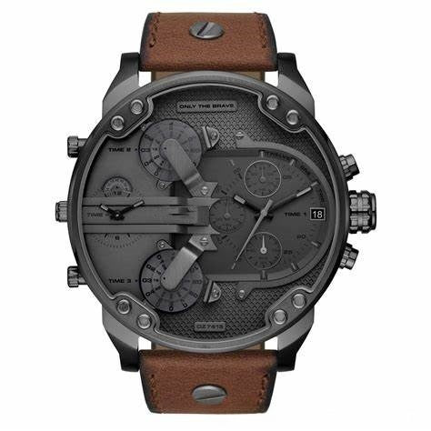 Men's Stainless Steel Quartz Watch with Japanese Movement