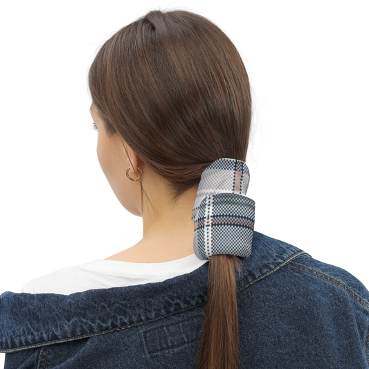 Blue Brown Plaid Neck Gaiter