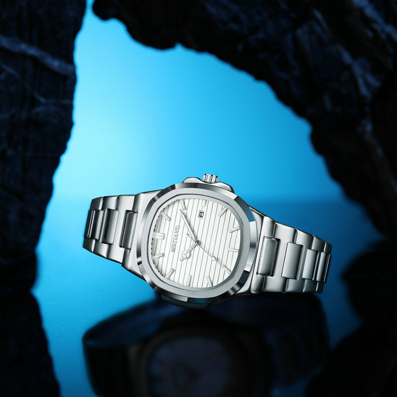 Retro Square Quartz Watch with Luminous Feature