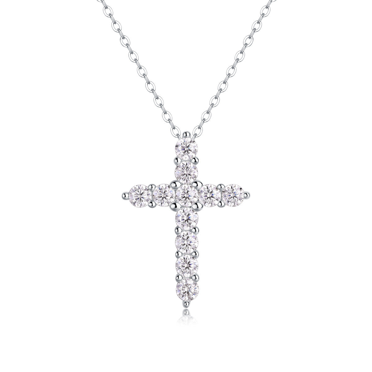 Cross Moissanite Necklace