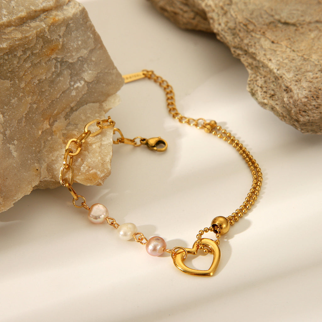 Love Pendant Stainless Steel Bracelet