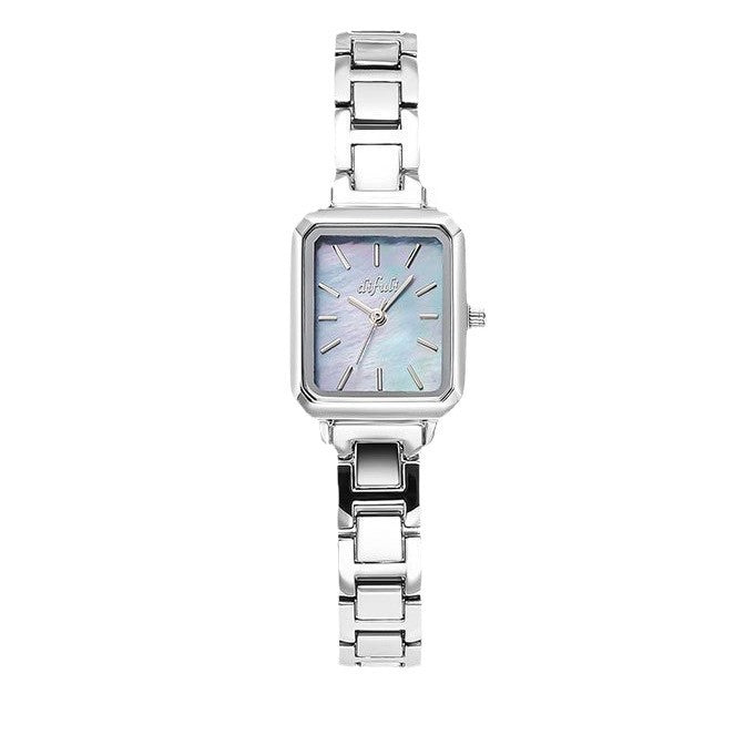 Simple Sugar Cube Small Square Steel Strap Watch