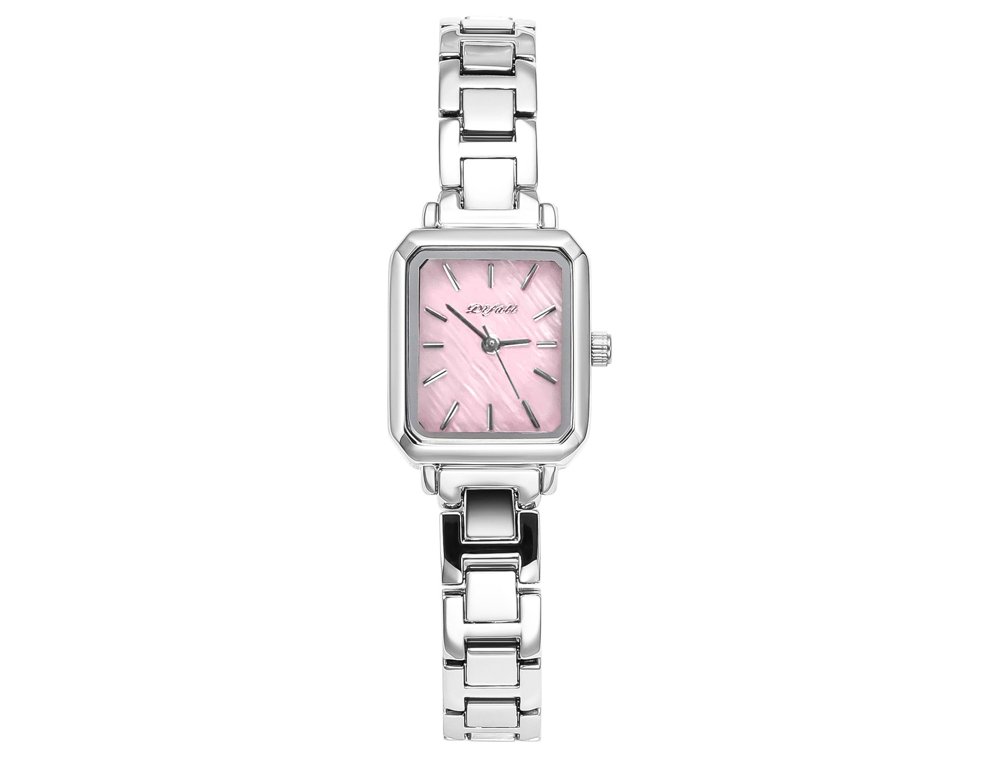 Simple Sugar Cube Small Square Steel Strap Watch