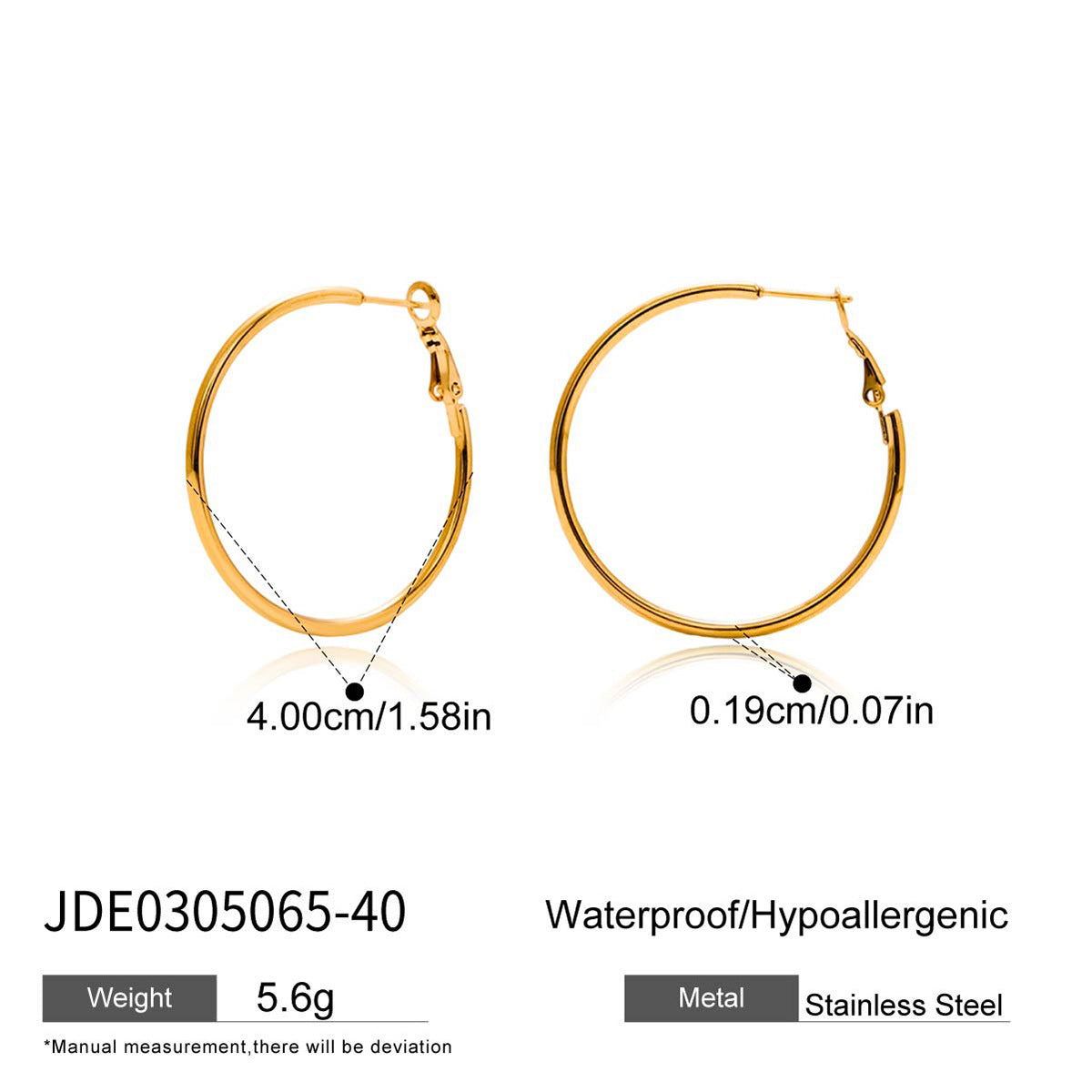Stainless Steel Hoop Earrings