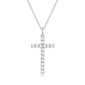 Cross Pendant Necklace with Moissanite