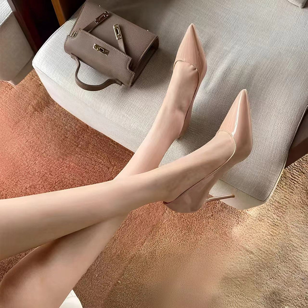 Genuine Leather Pointed Toe High Heels for Women