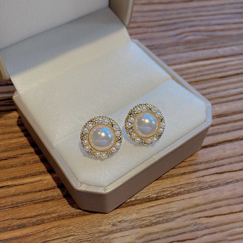 925 Sterling Silver Needle Pearl Earrings