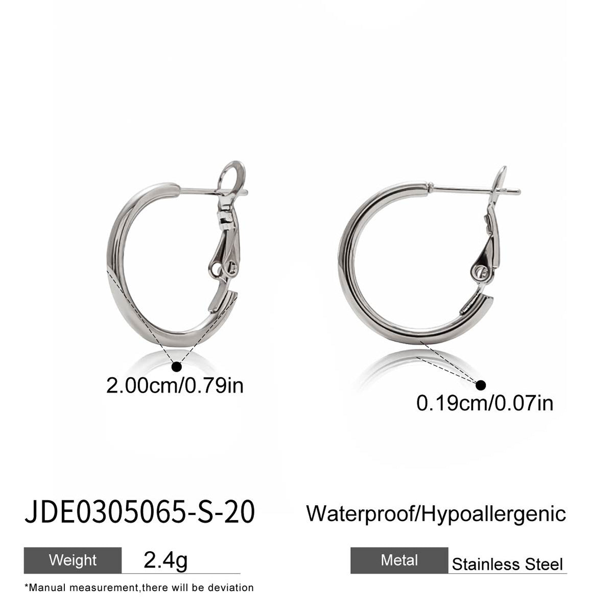 Stainless Steel Hoop Earrings