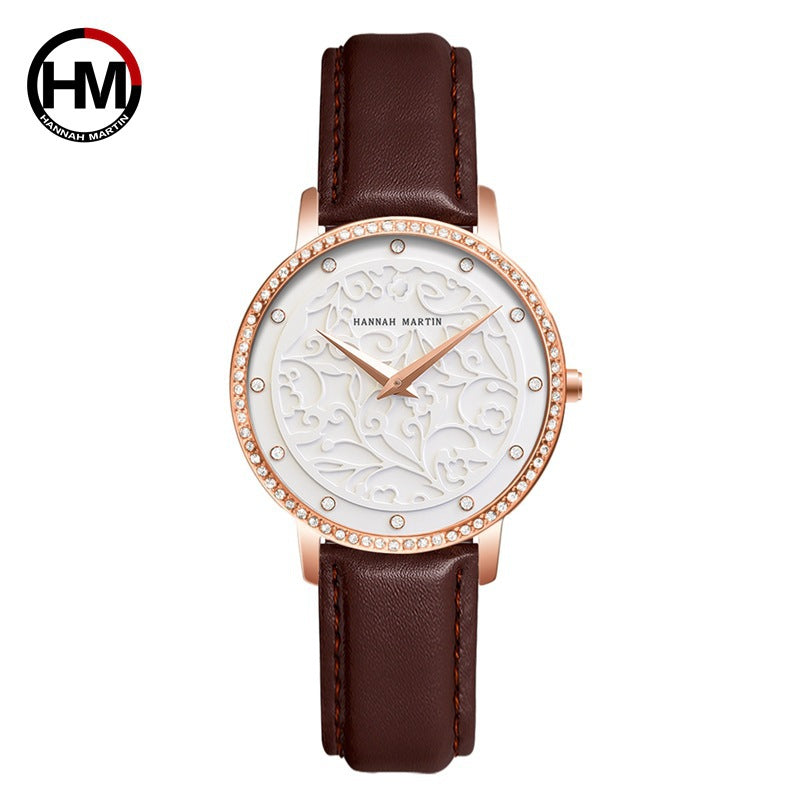 First Layer Cowhide Leather Strap Watch