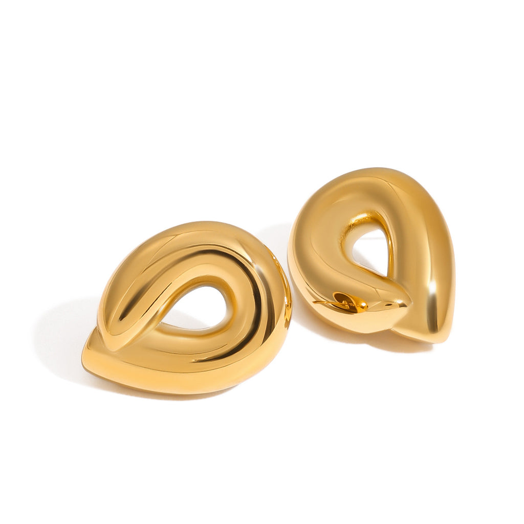 Stainless Steel Polished Hollow-Out Earrings