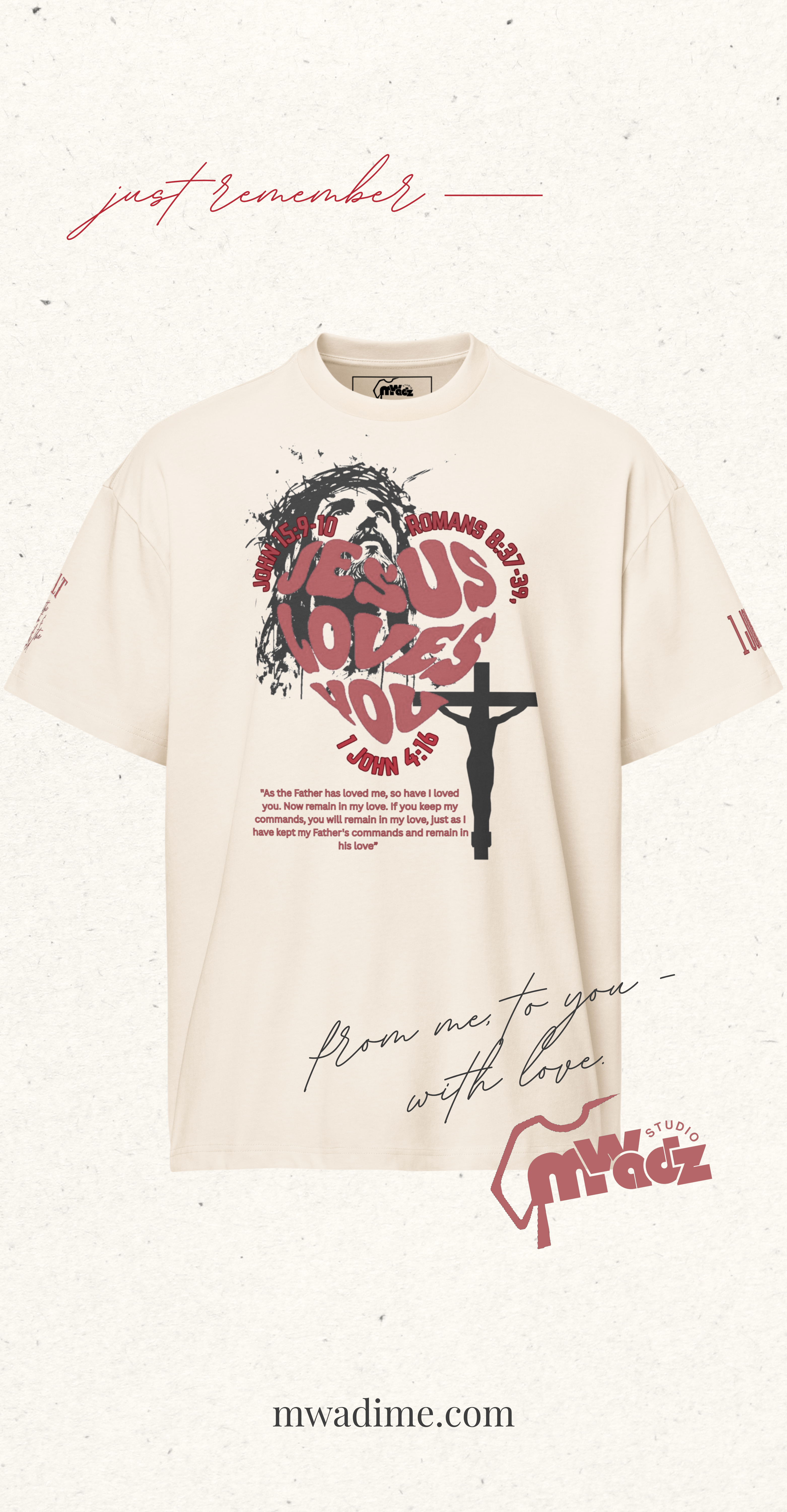 Men’s JESUS LOVES YOU box tee