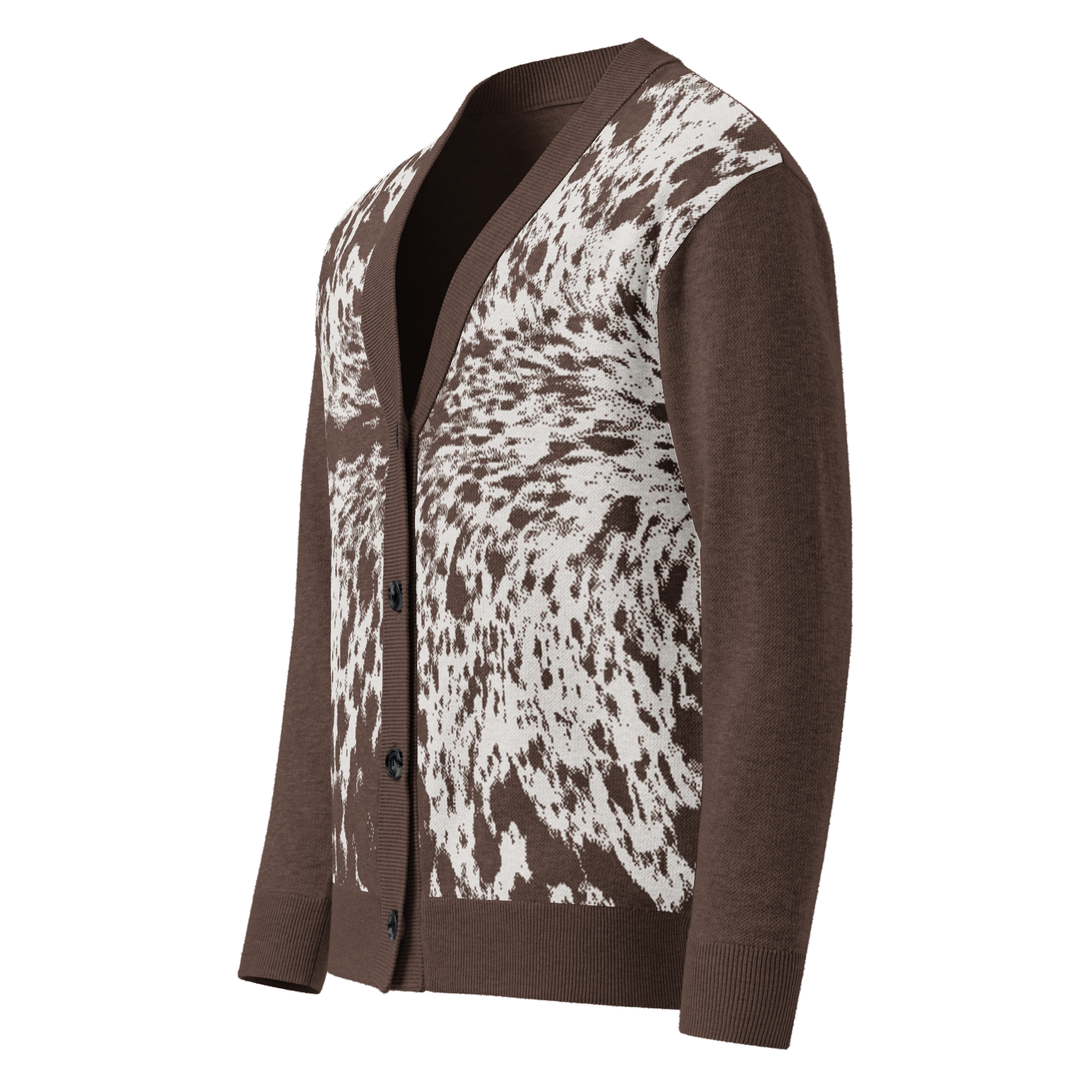 Spotted Cow Print Knitted cardigan