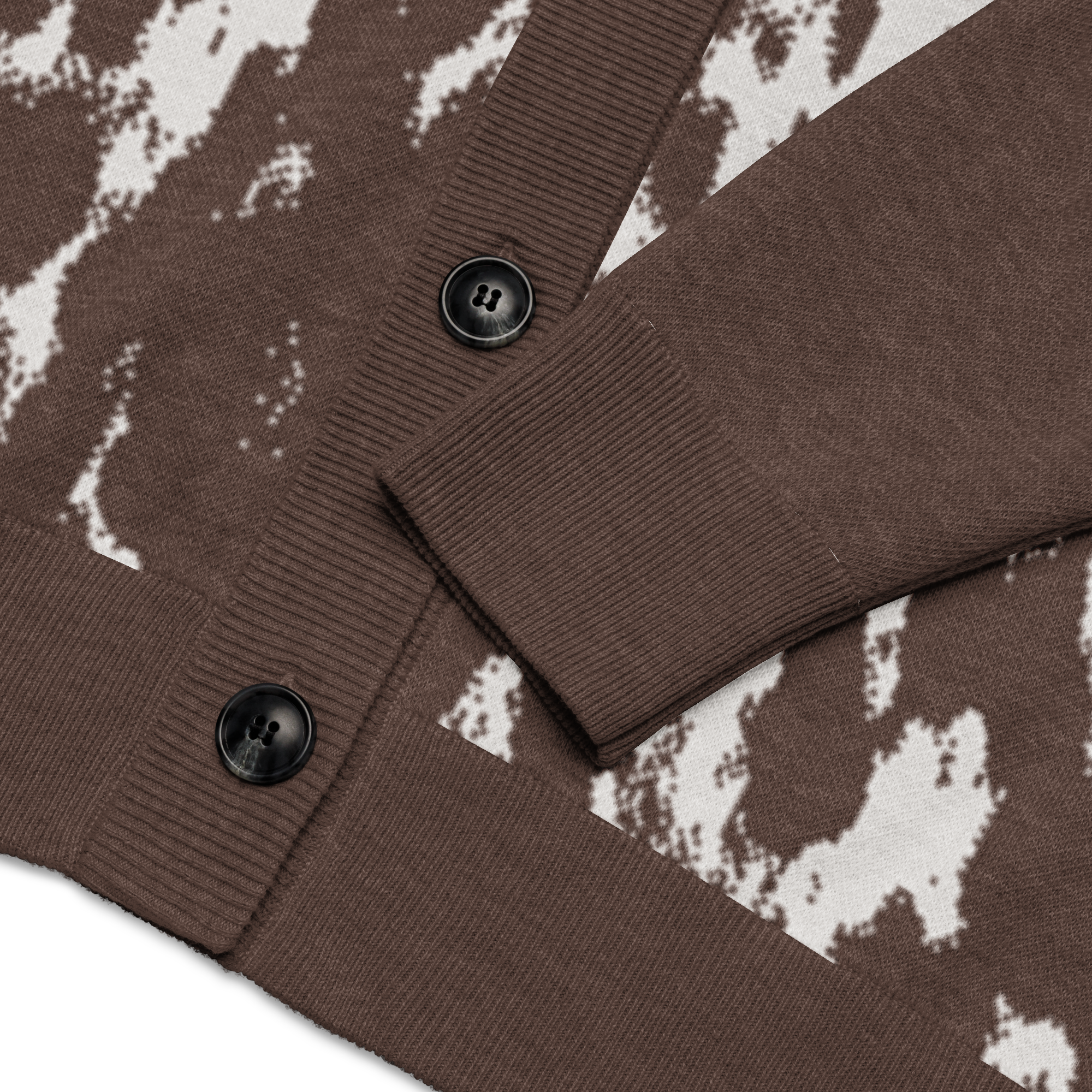 Spotted Cow Print Knitted cardigan