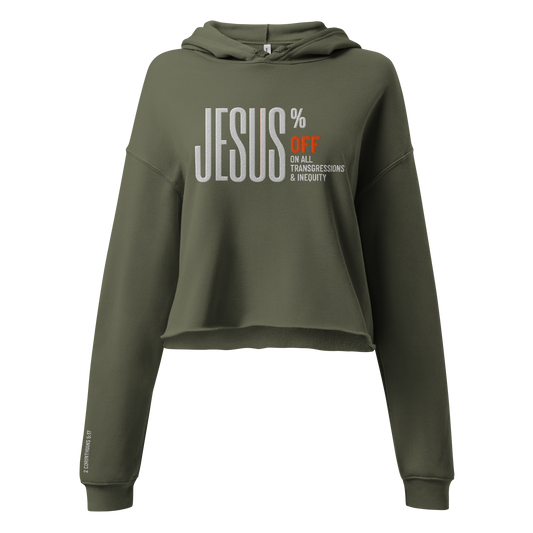 SUFFICIENT GRACE Crop Hoodie