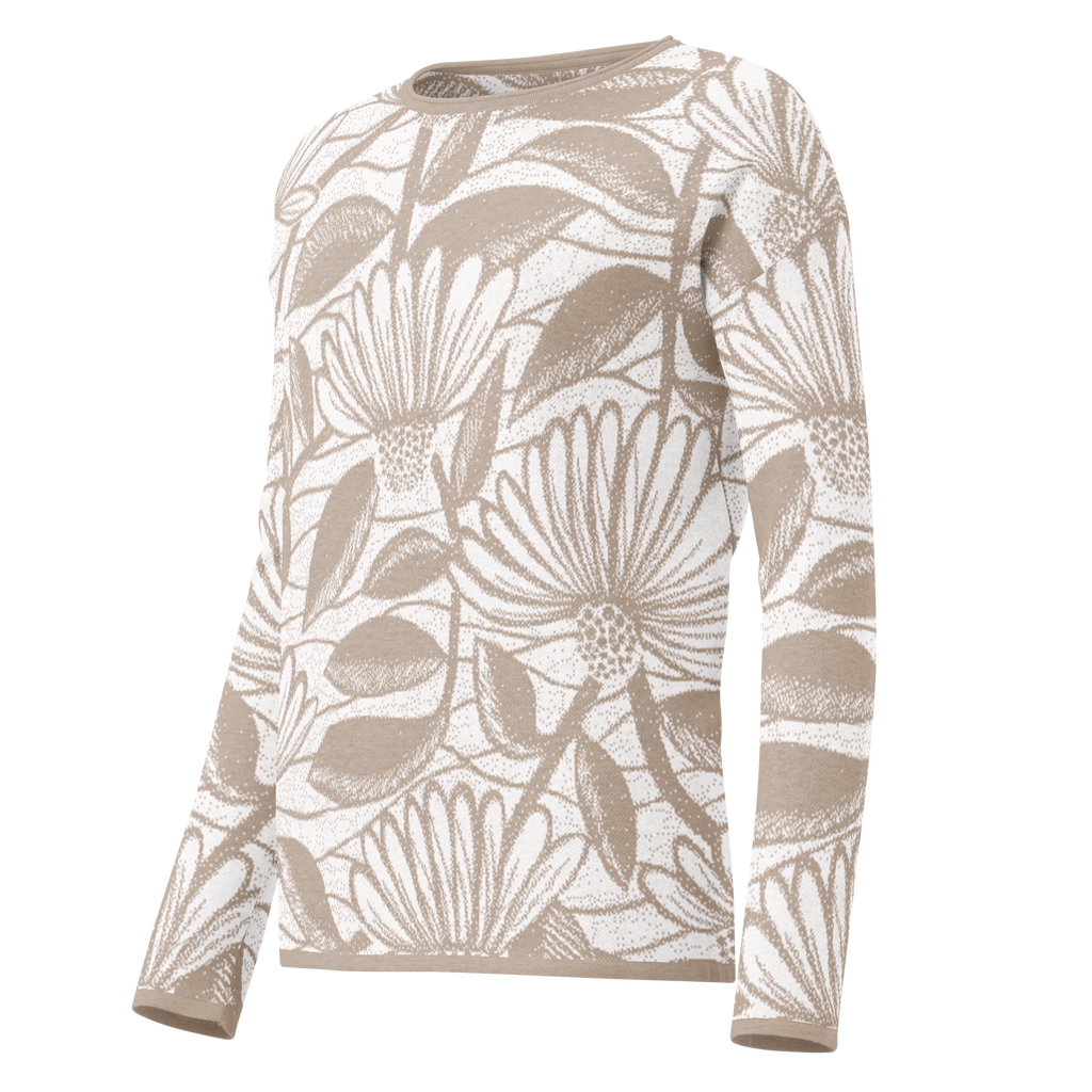 Women’s Vintage Floral straight bottom knitted sweater